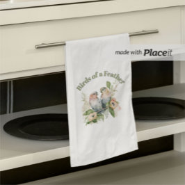 Toalha De Mão Lovebirds in Pastel Watercolors