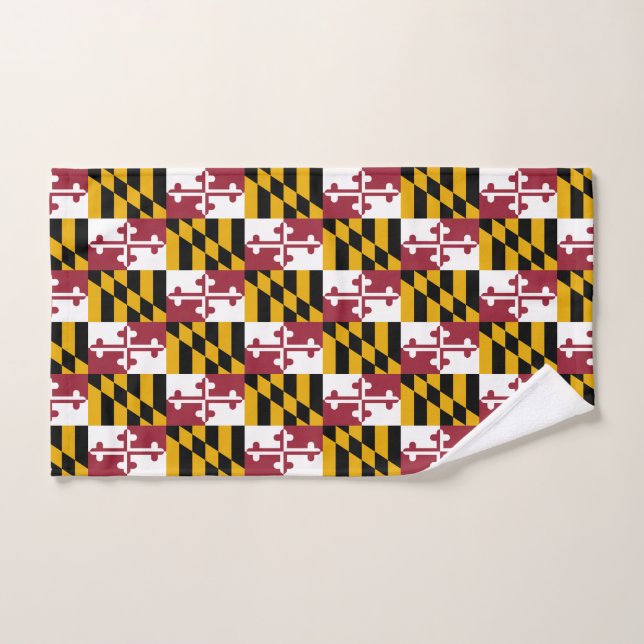 Toalha De Mão Mão Towel com Bandeira do Estado de Maryland, EUA (Toalha de mão)