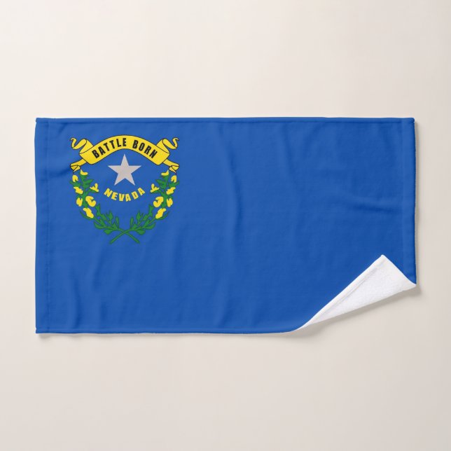 Toalha De Mão Mão Towel com bandeira do Estado de Nevada, EUA (Toalha de mão)