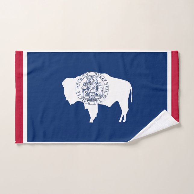 Toalha De Mão Mão Towel com bandeira do Estado de Wyoming, EUA (Toalha de mão)