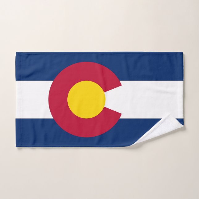 Toalha De Mão Mão Towel com Flag of Colorado State, EUA (Toalha de mão)