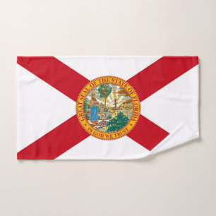 Toalha De Mão Mão Towel com Flag of Florida State, EUA