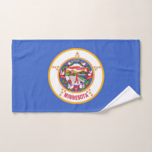 Toalha De Mão Mão Towel com Flag of Minnesota State, EUA