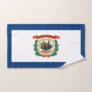 Toalha De Mão Mão Towel com Flag of West Virginia State, EUA
