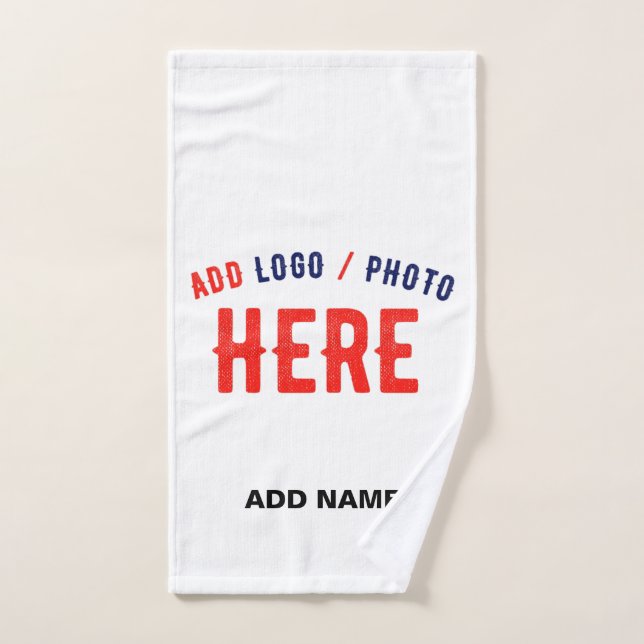 TOALHA DE MÃO MARCA VERIFICADA BRANCA PERSONALIZÁVEL MODERNA (Toalha de mão)