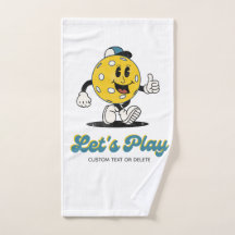 Mascote Personalizado de Cartoon de Pickleball Ret