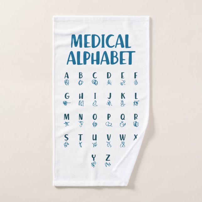 Toalha De Mão Medical Alphabet (Toalha de mão)