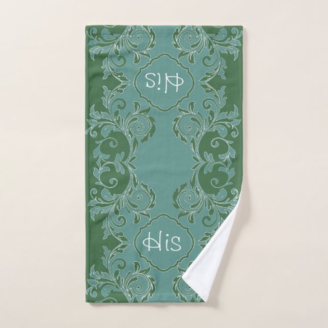 Toalha De Mão Mint Thyme Personalizado Correspondendo A Sua e Su (Toalha de mão)