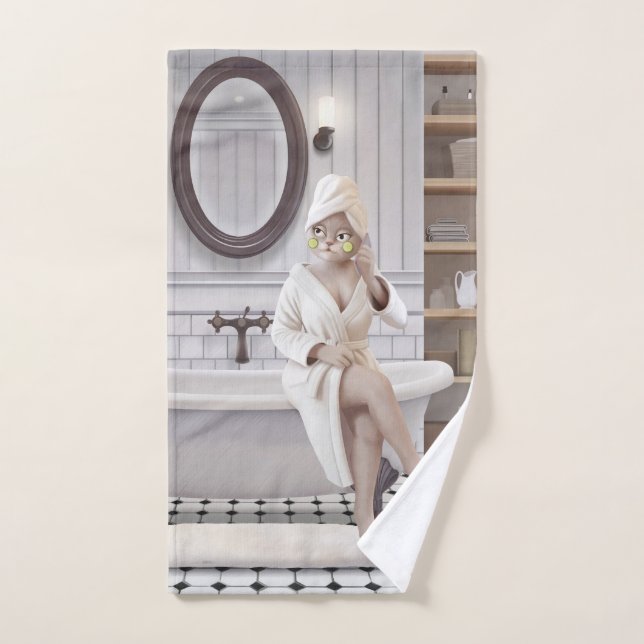 Toalha De Mão Miss Meow - Recharge Mode: The Art of Doing Nothin (Toalha de mão)