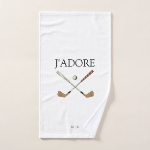 Toalha De Mão Modern J'adore I Love Golf