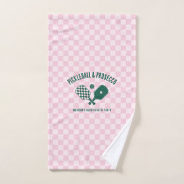 Toalha De Mão Modern Pickleball & Prosecco Bachelorette Weekend