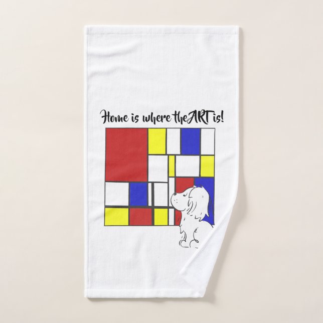 Toalha De Mão Mondrian Inspired Chamomile (Toalha de mão)