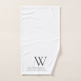 Toalha De Mão Monograma da casa familiar