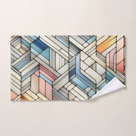 Toalha De Mão Mosaico Geométrico