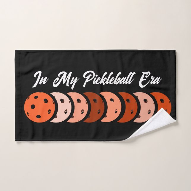 Toalha De Mão Na Minha Era Do Pickleball - Laranja Vibes Design (Toalha de mão)