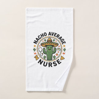 Toalha De Mão Nacho Average Nurse Cactus Fiesta Camisa Design_1