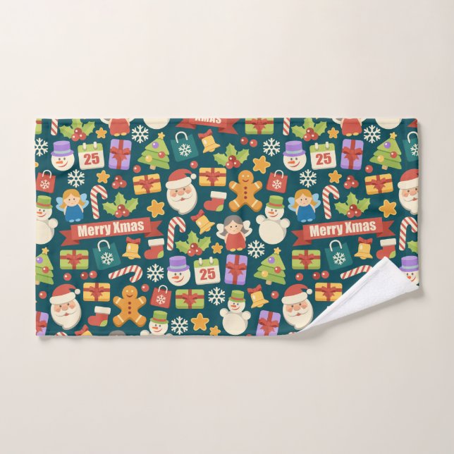 Toalha De Mão Natais vintages Nozes Feliz Natal (Toalha de mão)