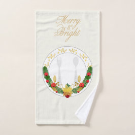 Toalha De Mão Natal Alegre e Brilhante