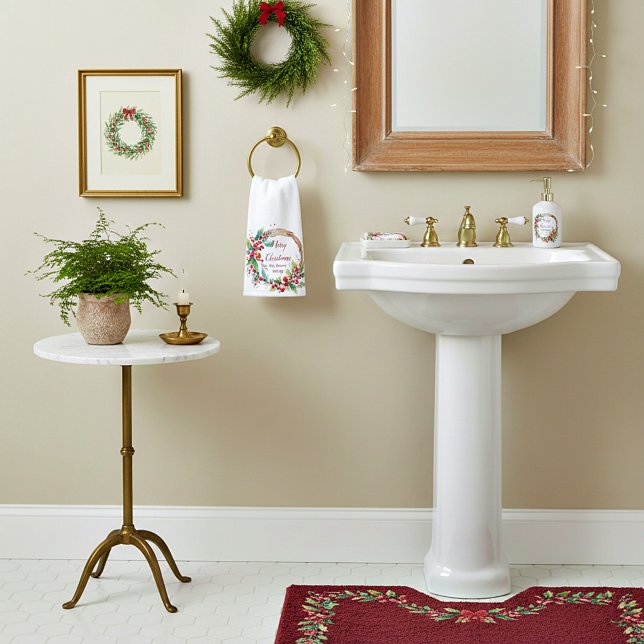 Toalha De Mão Noite de Natal personalizado (Criador carregado)