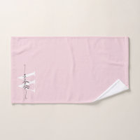 Nome com Monograma Rosa Moderno em Estilo Elegante