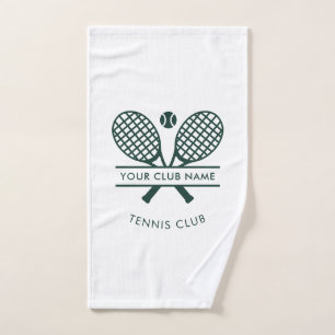 Toalha De Mão Nome Moderno do Clube de Ténis Rackets Ícone Jogad