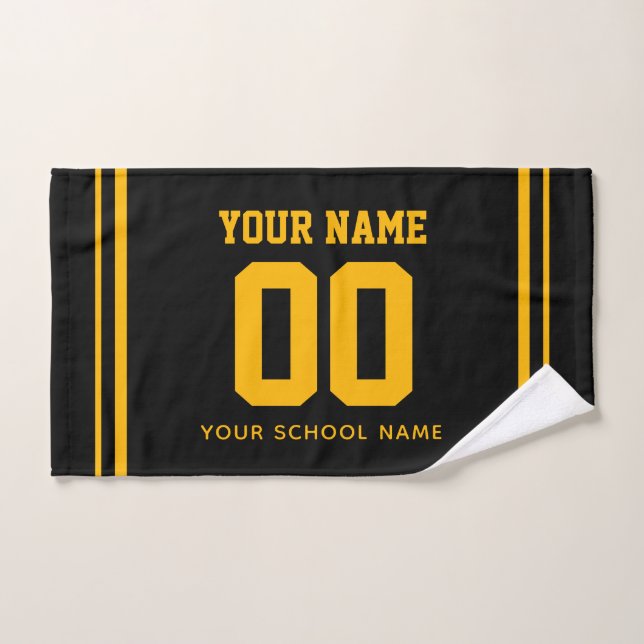 Toalha De Mão Nome Personalizado de Beisebol e Número da Camisa, (Toalha de mão)