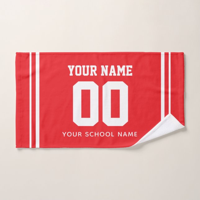 Toalha De Mão Nome Personalizado de Beisebol e Número da Camisa, (Toalha de mão)