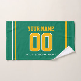 Toalha De Mão Nome Personalizado de Futebol & Número da Camisa,