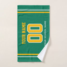 Toalha De Mão Nome Personalizado de Futebol & Número da Camisa, 