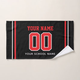 Toalha De Mão Nome Personalizado de Futebol & Número da Camisa, 