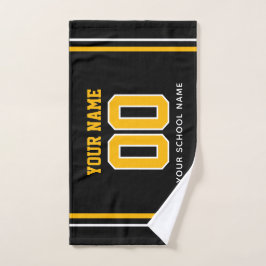 Toalha De Mão Nome Personalizado de Futebol & Número da Camisa, 