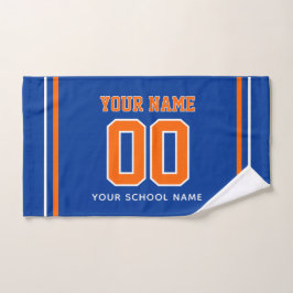 Toalha De Mão Nome Personalizado de Futebol & Número da Camisa,
