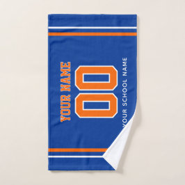 Toalha De Mão Nome Personalizado de Futebol & Número da Camisa, 