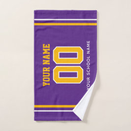 Toalha De Mão Nome Personalizado de Futebol & Número da Camisa, 