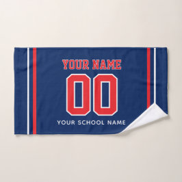 Toalha De Mão Nome Personalizado de Futebol & Número da Camisa,
