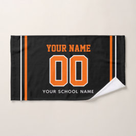 Toalha De Mão Nome Personalizado de Futebol & Número da Camisa,