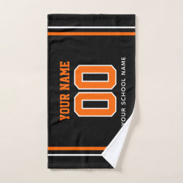 Toalha De Mão Nome Personalizado de Futebol & Número da Camisa, 