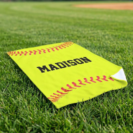 Toalha De Mão Nome Personalizado do Jogador de Softball, Nome da