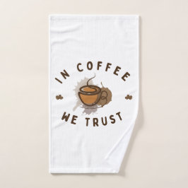 Toalha De Mão Nós confiamos no café engraçado