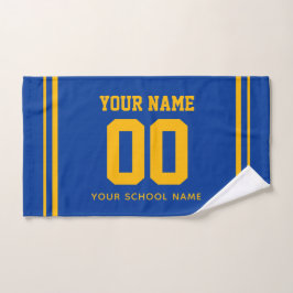 Toalha De Mão Número e Nome de Jersey Personalizado de Softbol, 