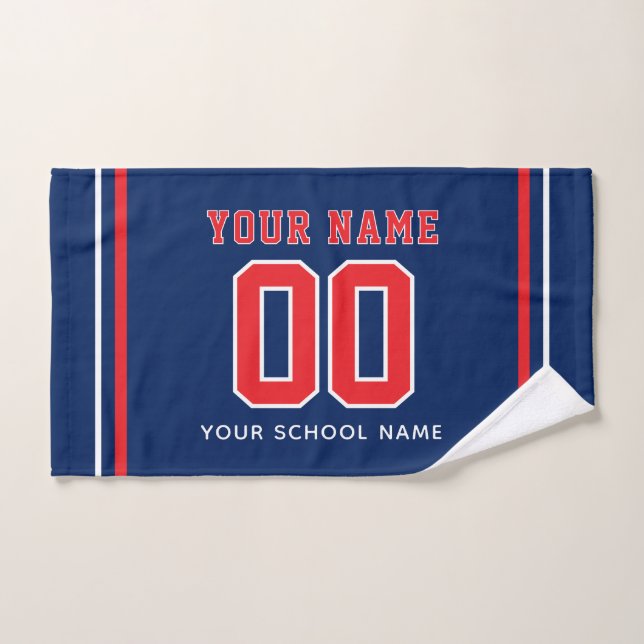 Toalha De Mão Número e Nome de Jersey Personalizado de Softbol,  (Toalha de mão)