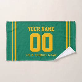 Toalha De Mão Número e Nome de Jersey Personalizado de Softbol, 