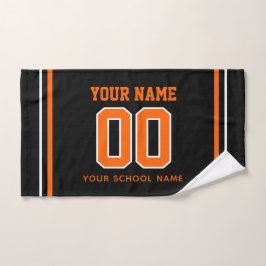 Toalha De Mão Número e Nome de Jersey Personalizado de Softbol, 