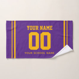 Toalha De Mão Número e Nome de Jersey Personalizado de Softbol, 