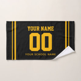 Toalha De Mão Número e Nome de Jersey Personalizado de Softbol, 