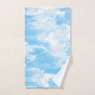 Toalha De Mão Nuvens de Céu Azul
