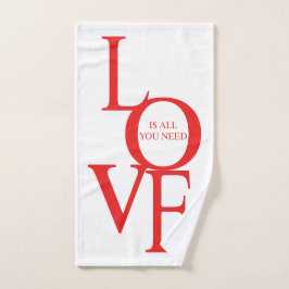Toalha De Mão O amor é tudo o que você precisa