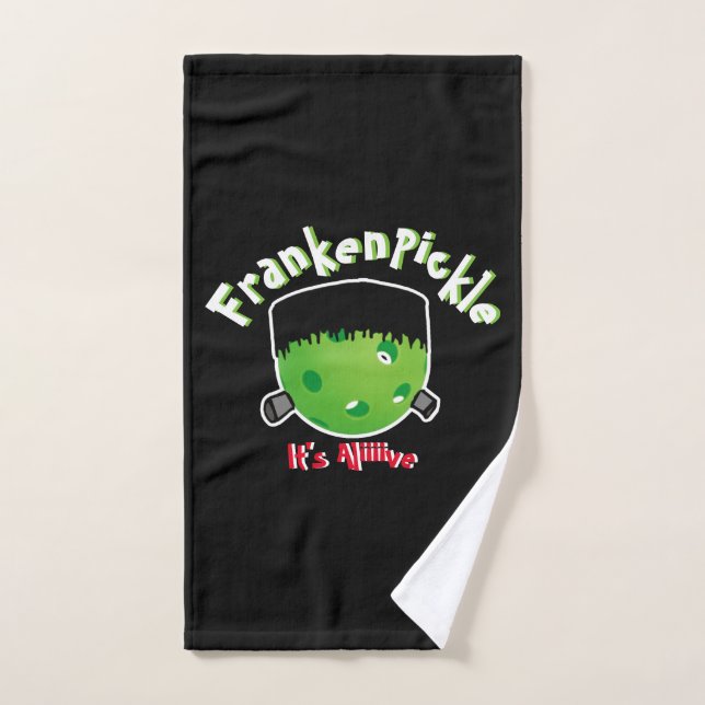 Toalha De Mão O Dia das Bruxas de Pickleball - FrankenPickle - E (Toalha de mão)