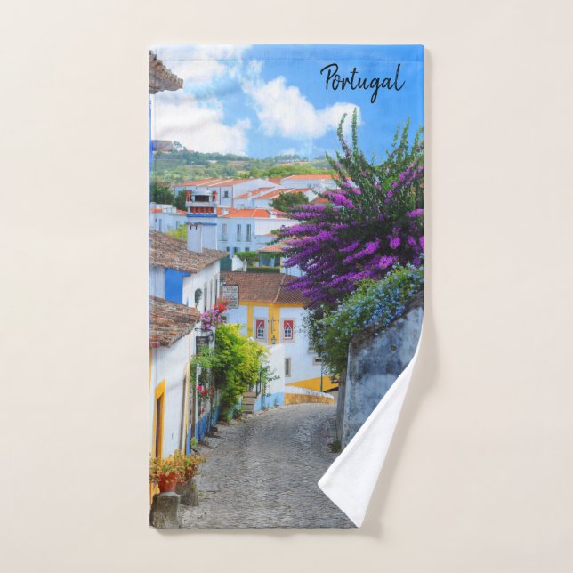 Toalha De Mão Obidos Flowers, Portugal (Toalha de mão)