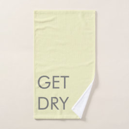 Toalha De Mão Obter Cinzas de mensagens secas ou personalizadas 